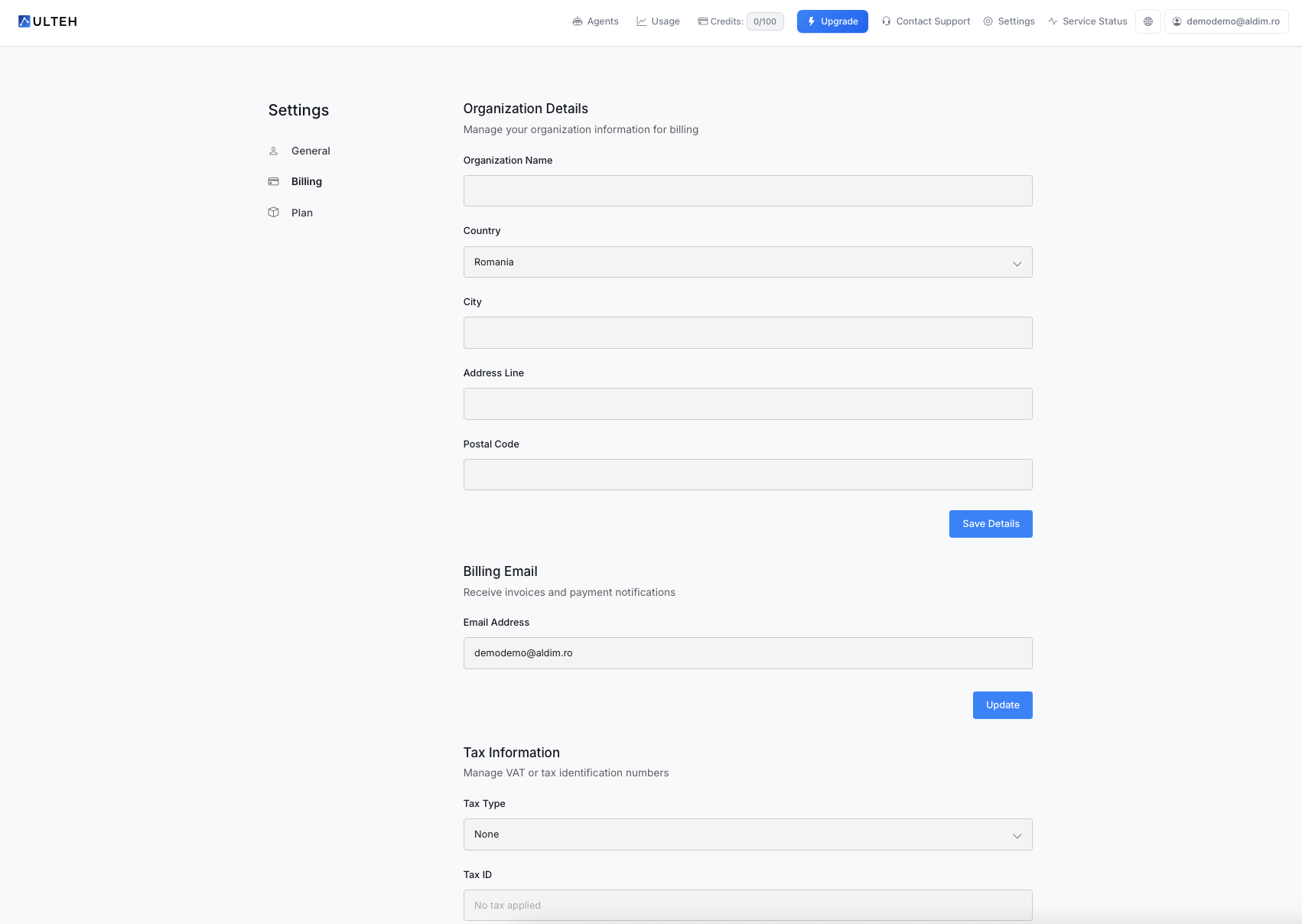 Account Settings - General